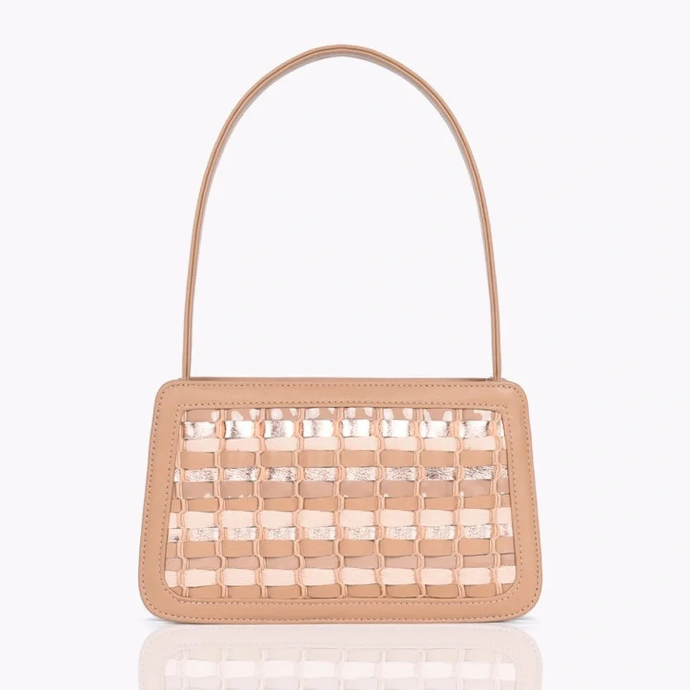 Like New CARA BENEVENIA Baguette Cappuccino Shoulder Bag